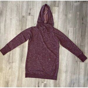Gaiam Serene Yoga Dress Womens Size Medium Fleece Purple Long Sleeve Hooded